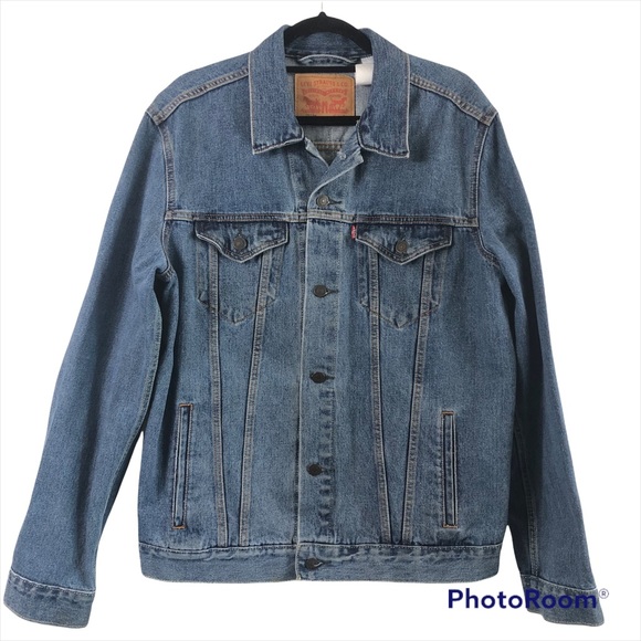 Levi's Men's Classic Red Tab Blue Jean Denim Jacket Size Large